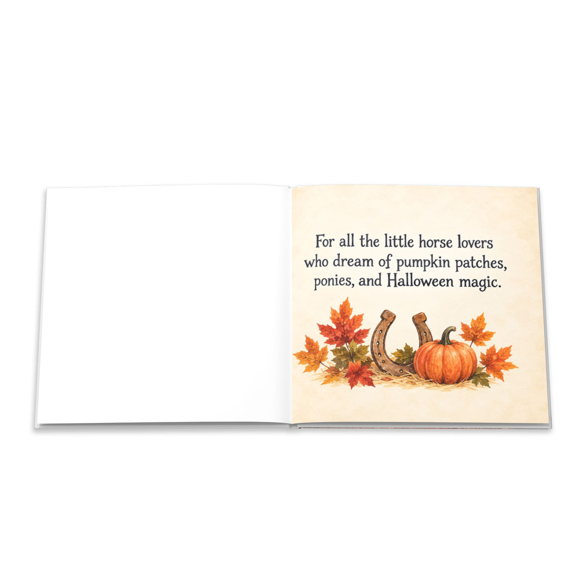 Five Little Ponies on Halloween Night Hardcover Photo Book — Cute Halloween Children's Keepsake