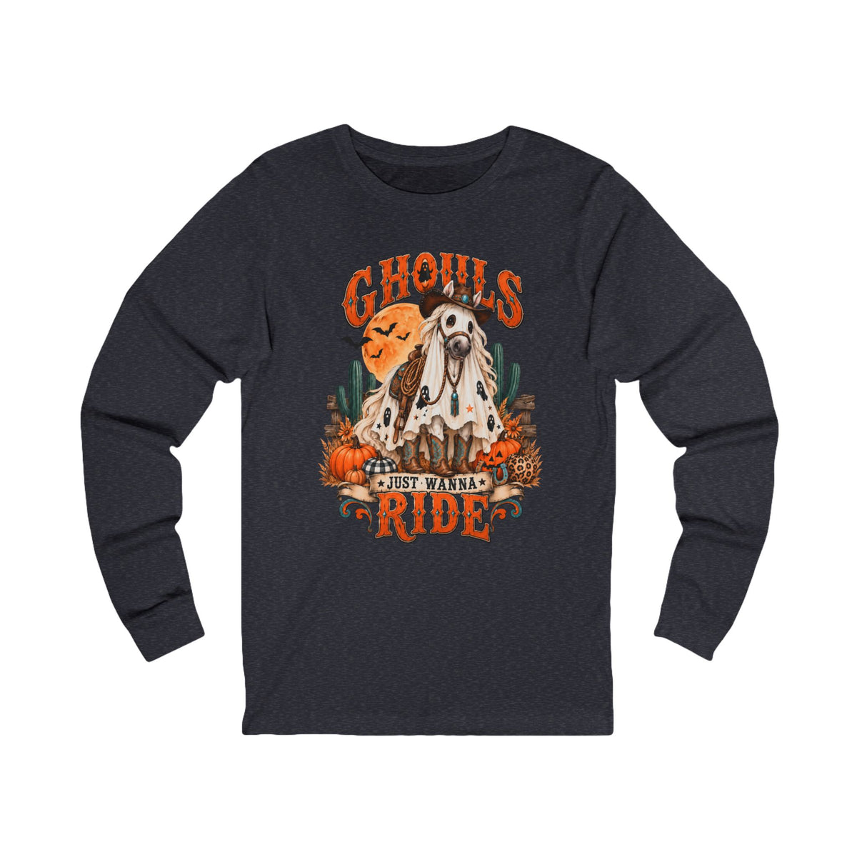 Ghouls Just Wanna Ride Halloween Long Sleeve Tee