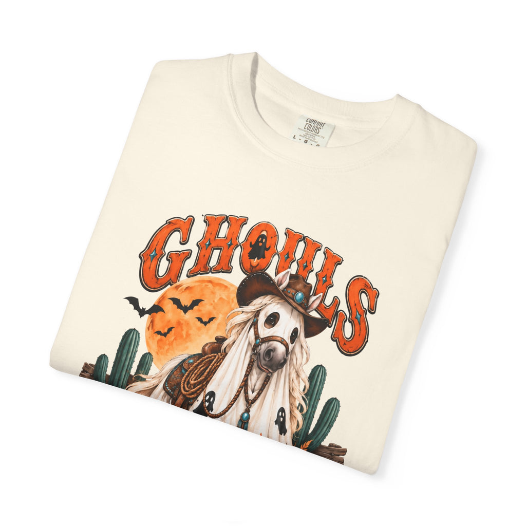 Ghoul’s Just Wanna Ride T-Shirt — Halloween Ghost Horse Rider Tee-Comfort Colors