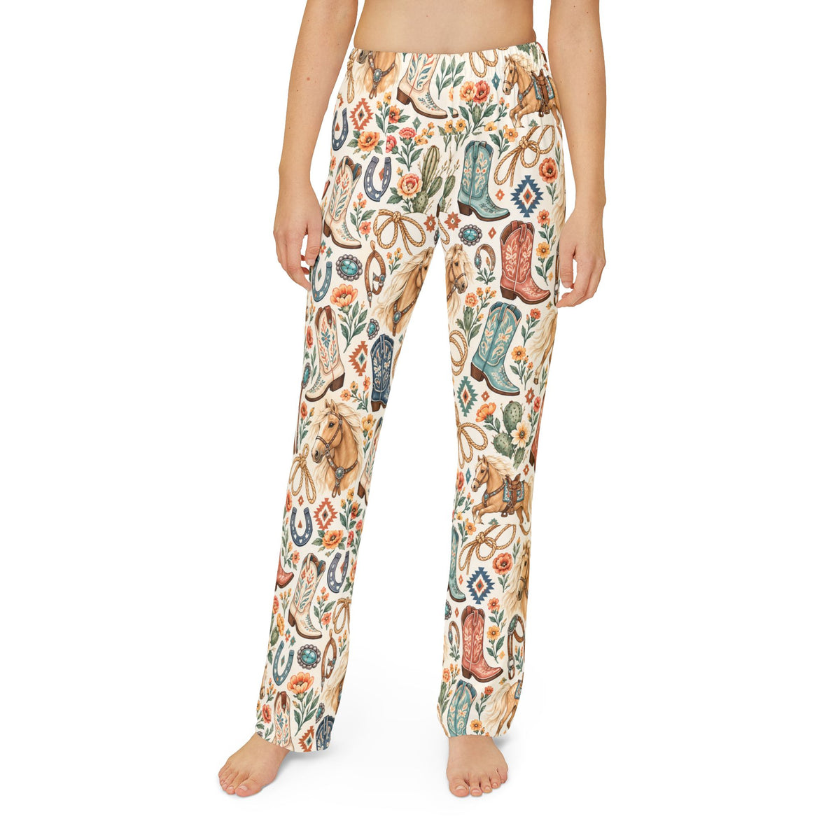 Kids Western Boho Print Lounge Pants