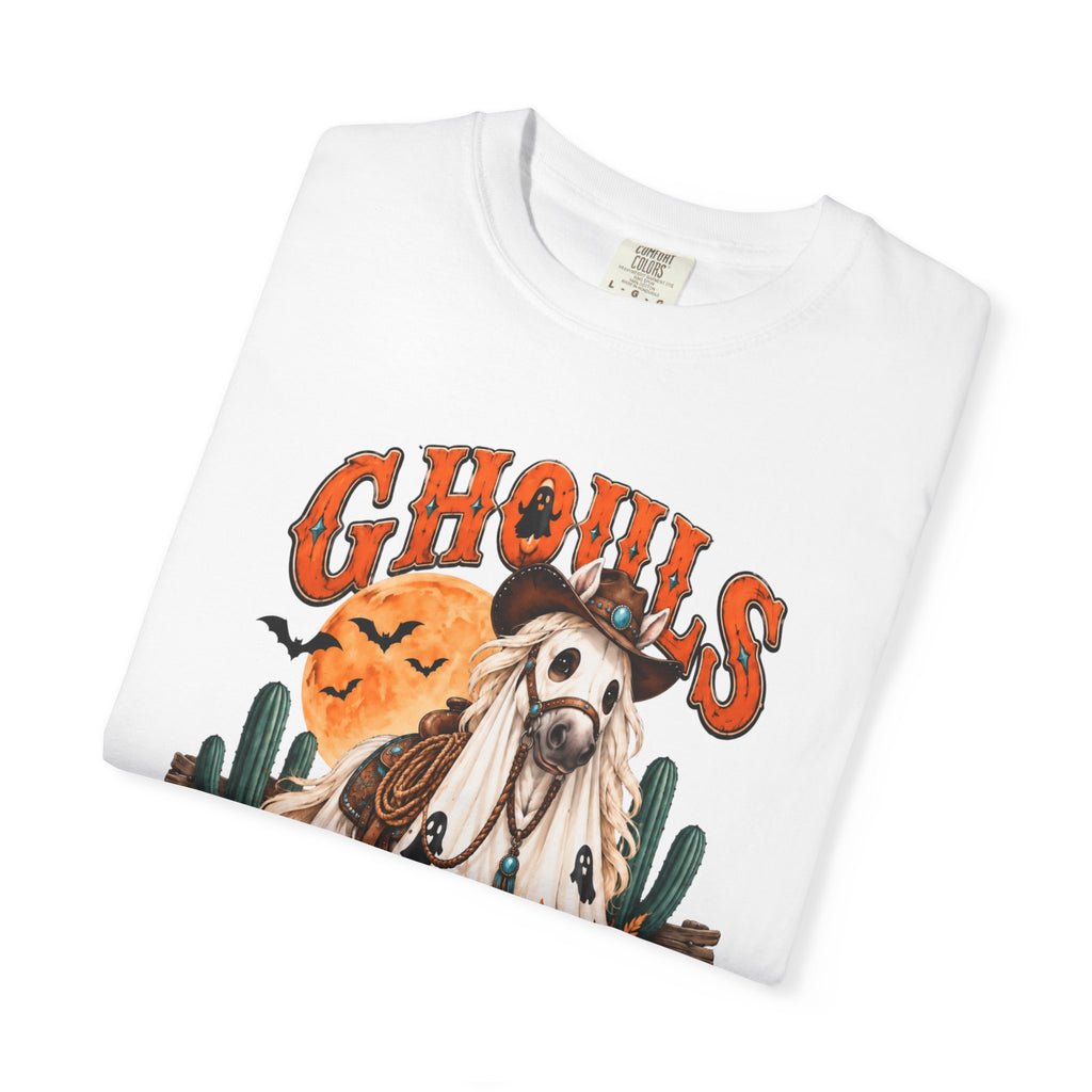 Ghoul’s Just Wanna Ride T-Shirt — Halloween Ghost Horse Rider Tee-Comfort Colors