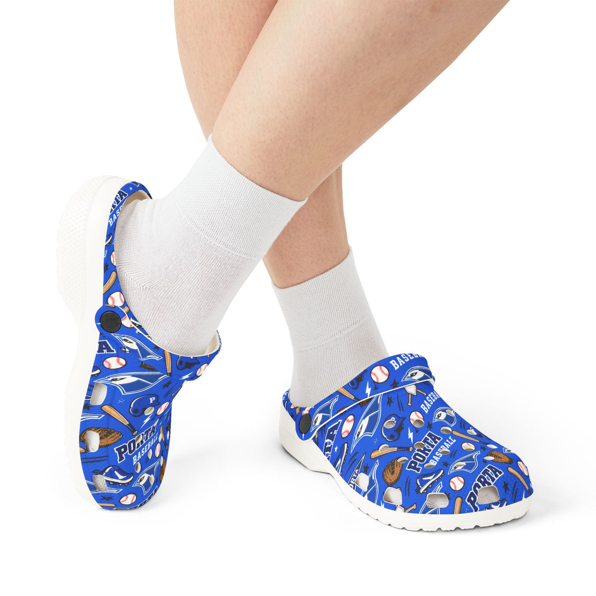 Adult size PORTA Baseball Pattern EVA Foam Clogs