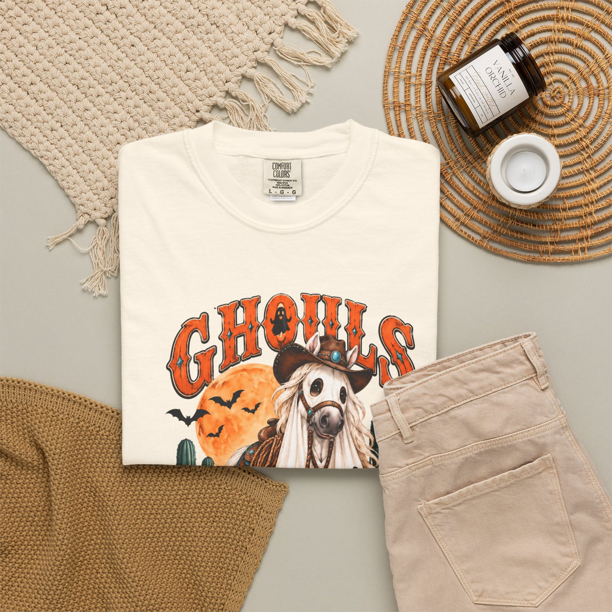 Ghoul’s Just Wanna Ride T-Shirt — Halloween Ghost Horse Rider Tee-Comfort Colors