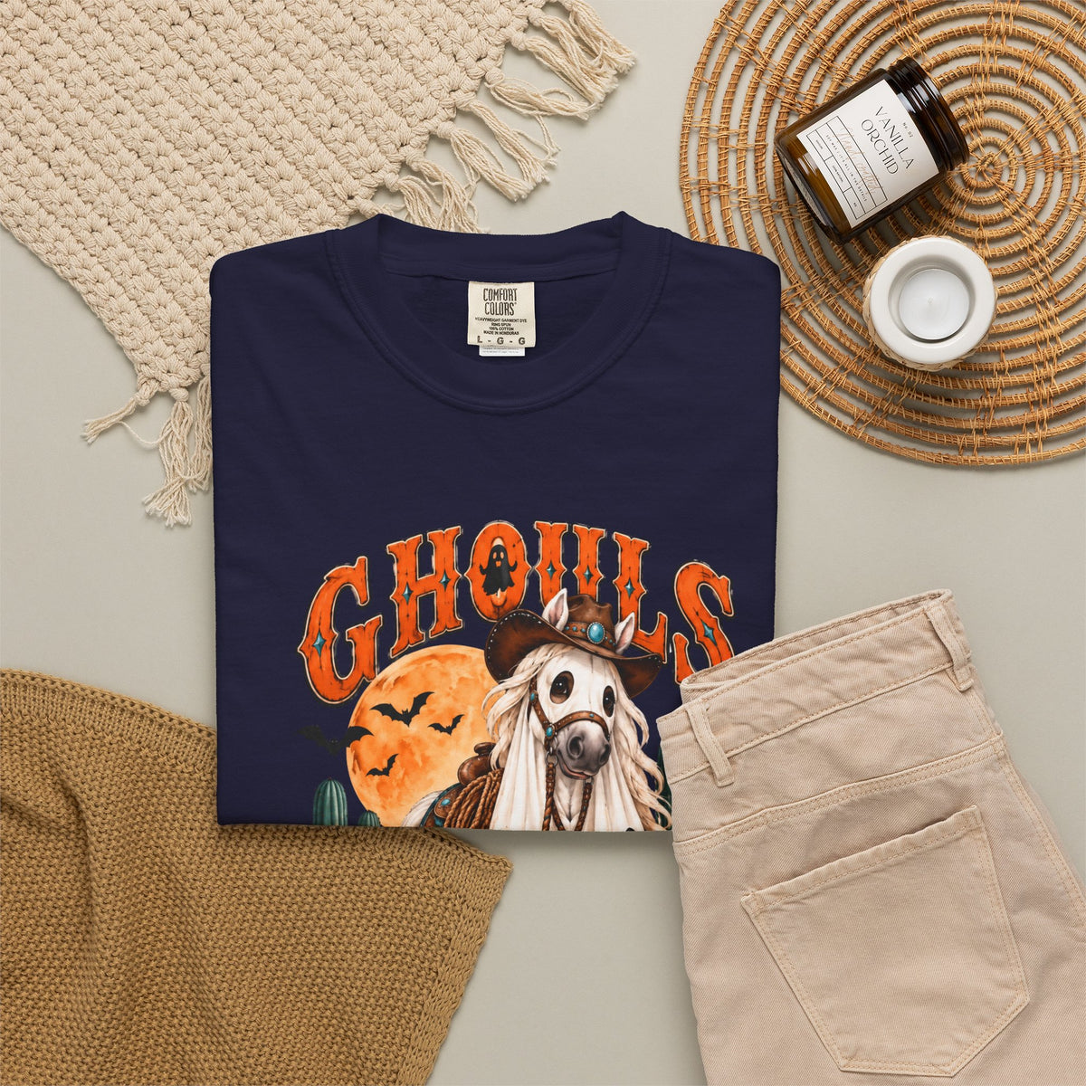 Ghoul’s Just Wanna Ride T-Shirt — Halloween Ghost Horse Rider Tee-Comfort Colors