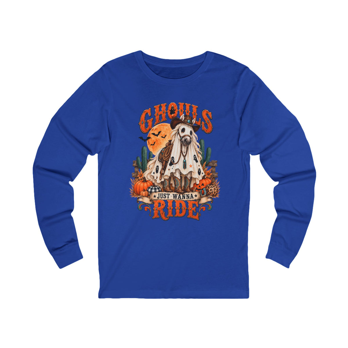 Ghouls Just Wanna Ride Halloween Long Sleeve Tee