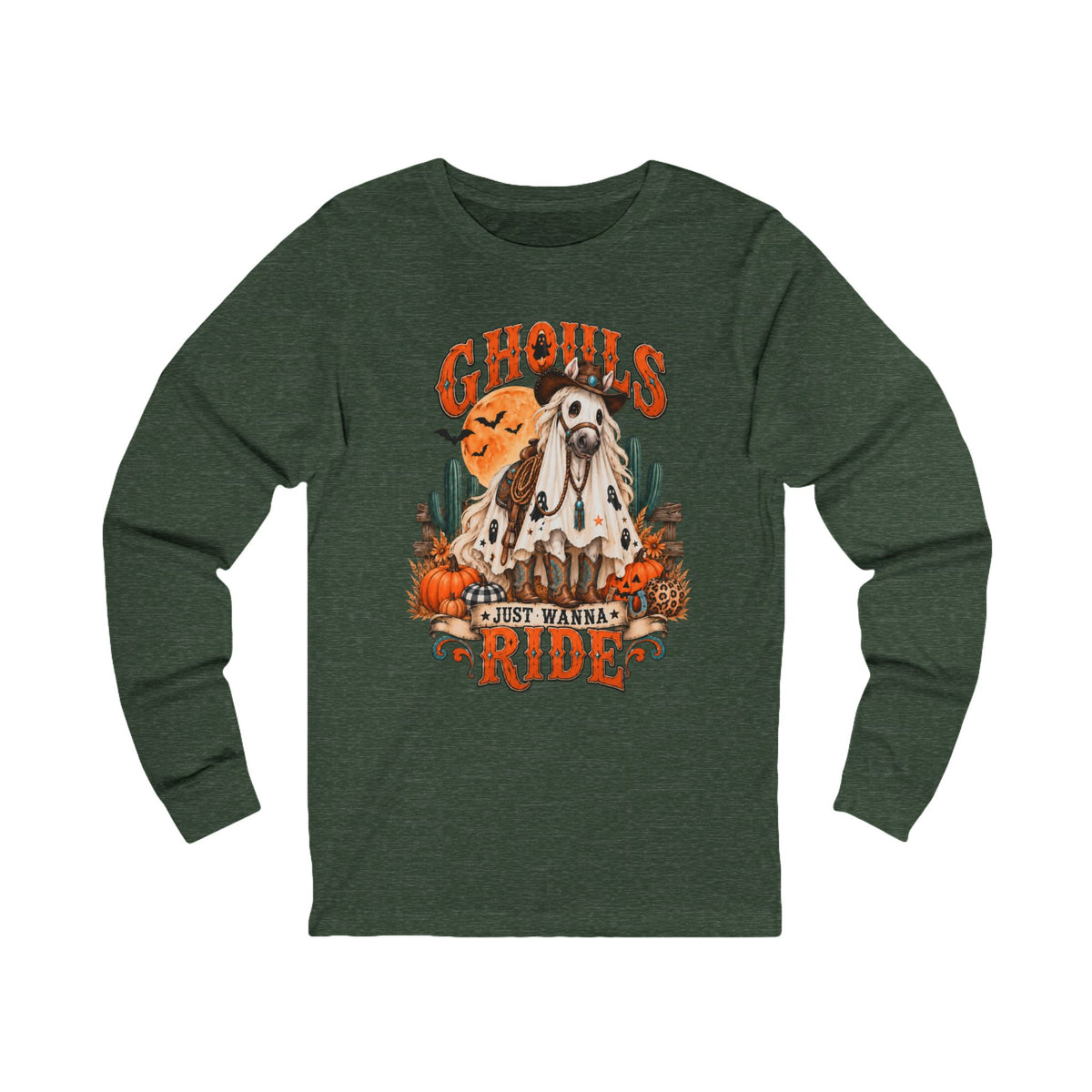 Ghouls Just Wanna Ride Halloween Long Sleeve Tee