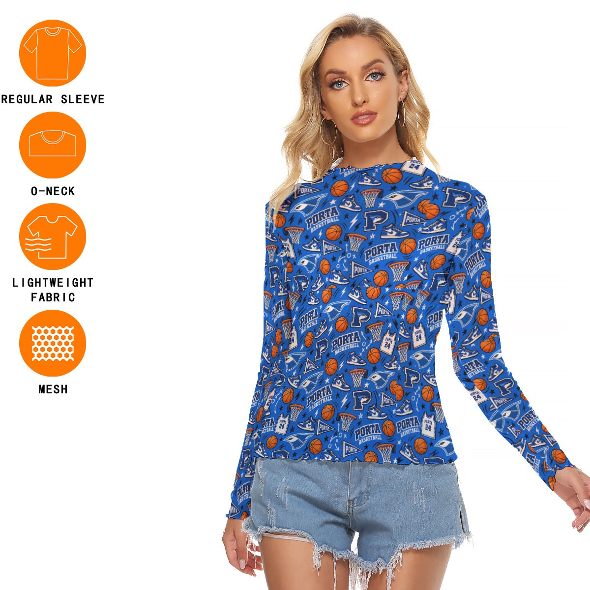 PORTA BASKETBALL All-Over Print Women's Mesh T-shirt