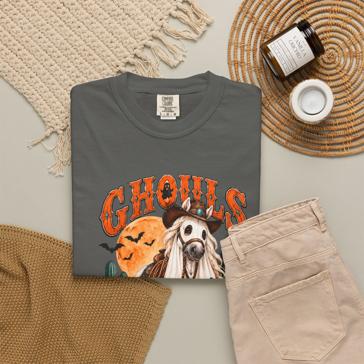Ghoul’s Just Wanna Ride T-Shirt — Halloween Ghost Horse Rider Tee-Comfort Colors