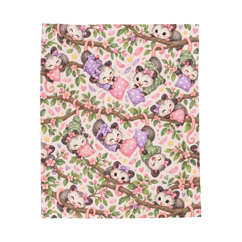 Possums sleepover Velveteen Plush Blanket-  I Can Make Custom Projects… Send Me Your Idea