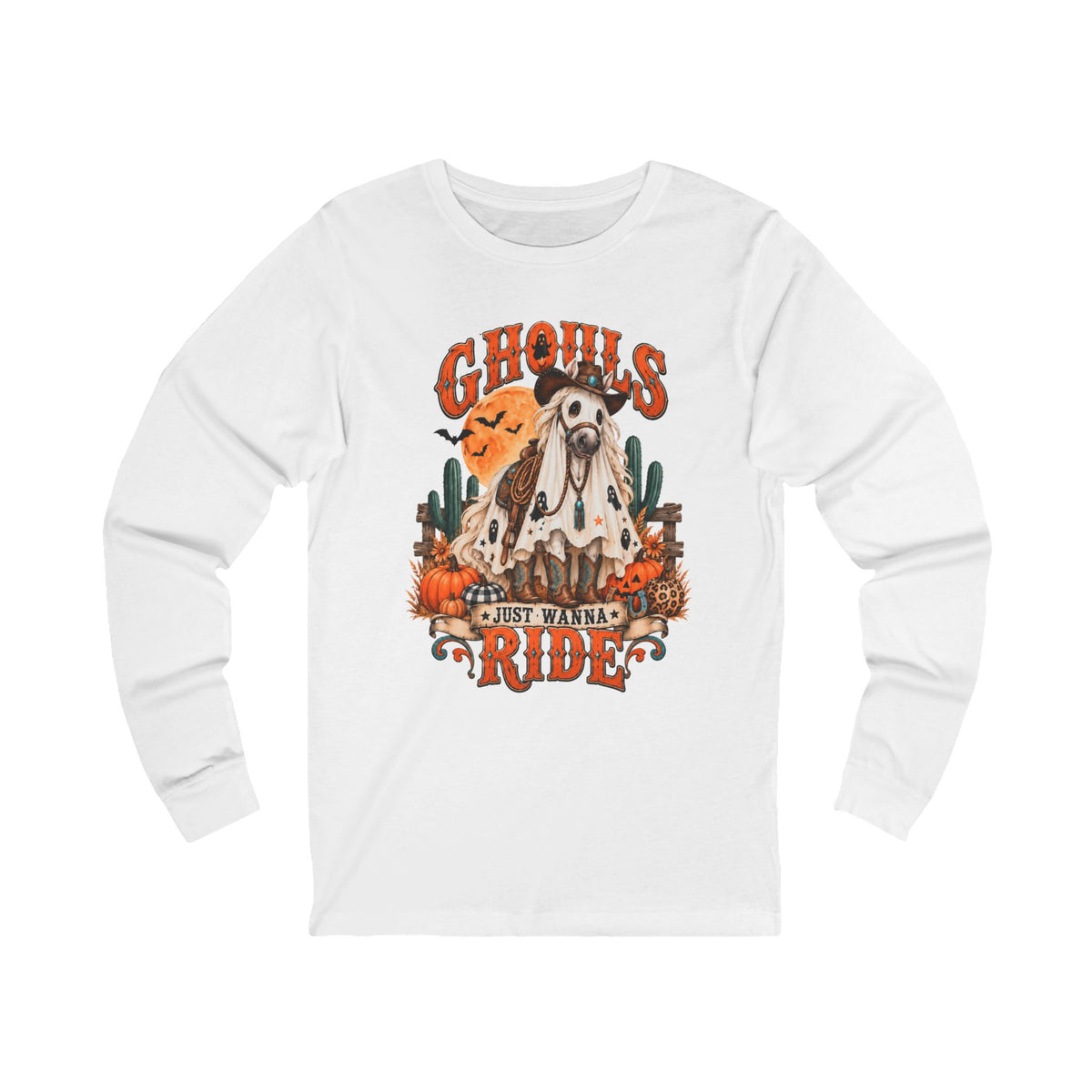 Ghouls Just Wanna Ride Halloween Long Sleeve Tee