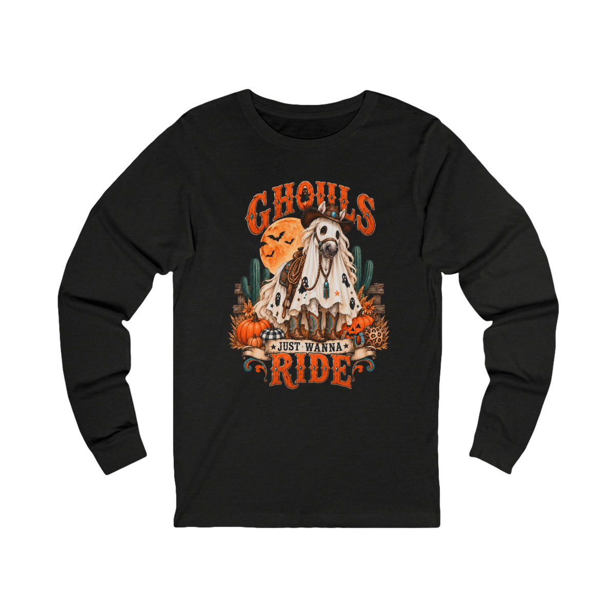 Ghouls Just Wanna Ride Halloween Long Sleeve Tee